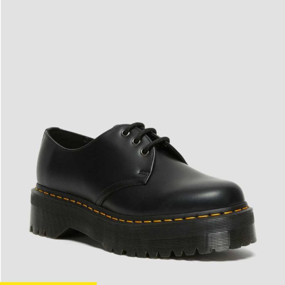 DR MARTENS 1461 Smooth Leather Platform Oxford Shoes